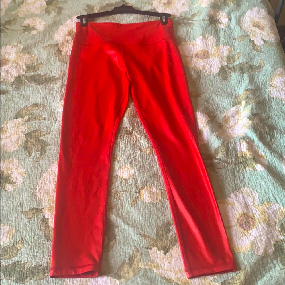 Zyia Red Metallic Light n Tight Hi-Rise 7/8 24"